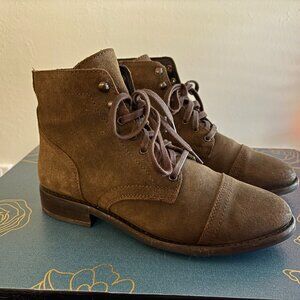 Thursday Boot Captain Toe Lace Up Boots Size 9.5 Brown Leather Handmade